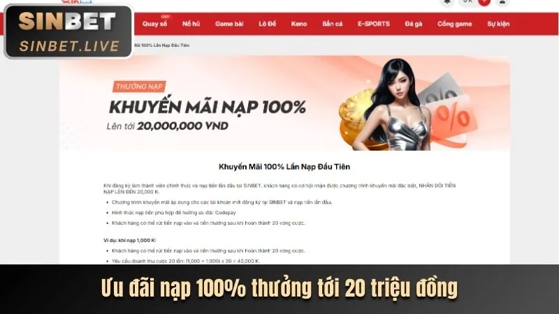 Bước 1: Truy cập Singbet link mới và điền thông tin